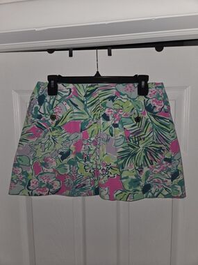 Lilly Pulitzer Floral Skort in Pink, Green & Teal